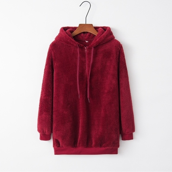Cozy Escape Quarter Zip Teddy Hoodie - Picture 2 of 3